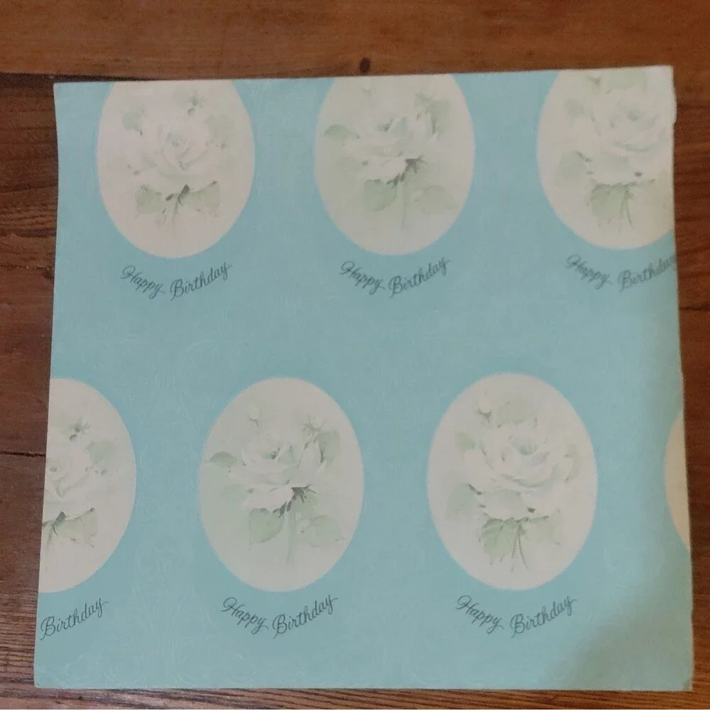 Lot Of 5 Vintage Wrapping Paper Sheets